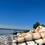Wool blanket - Yellow & khaki stripe