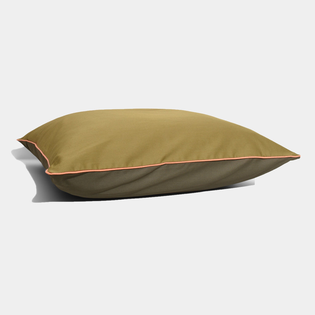Cotton sateen pillowcase - Moss green