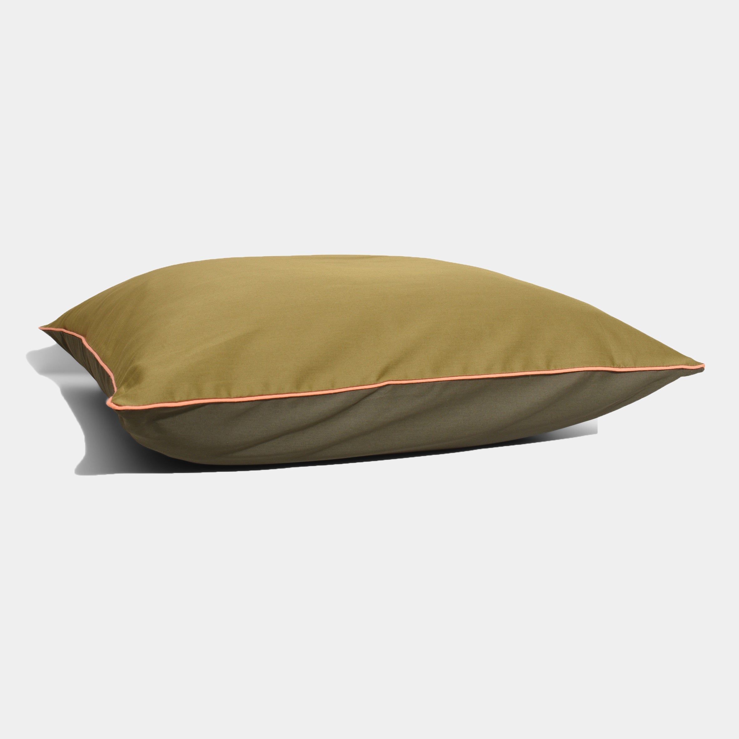 Cotton sateen pillowcase - Moss green