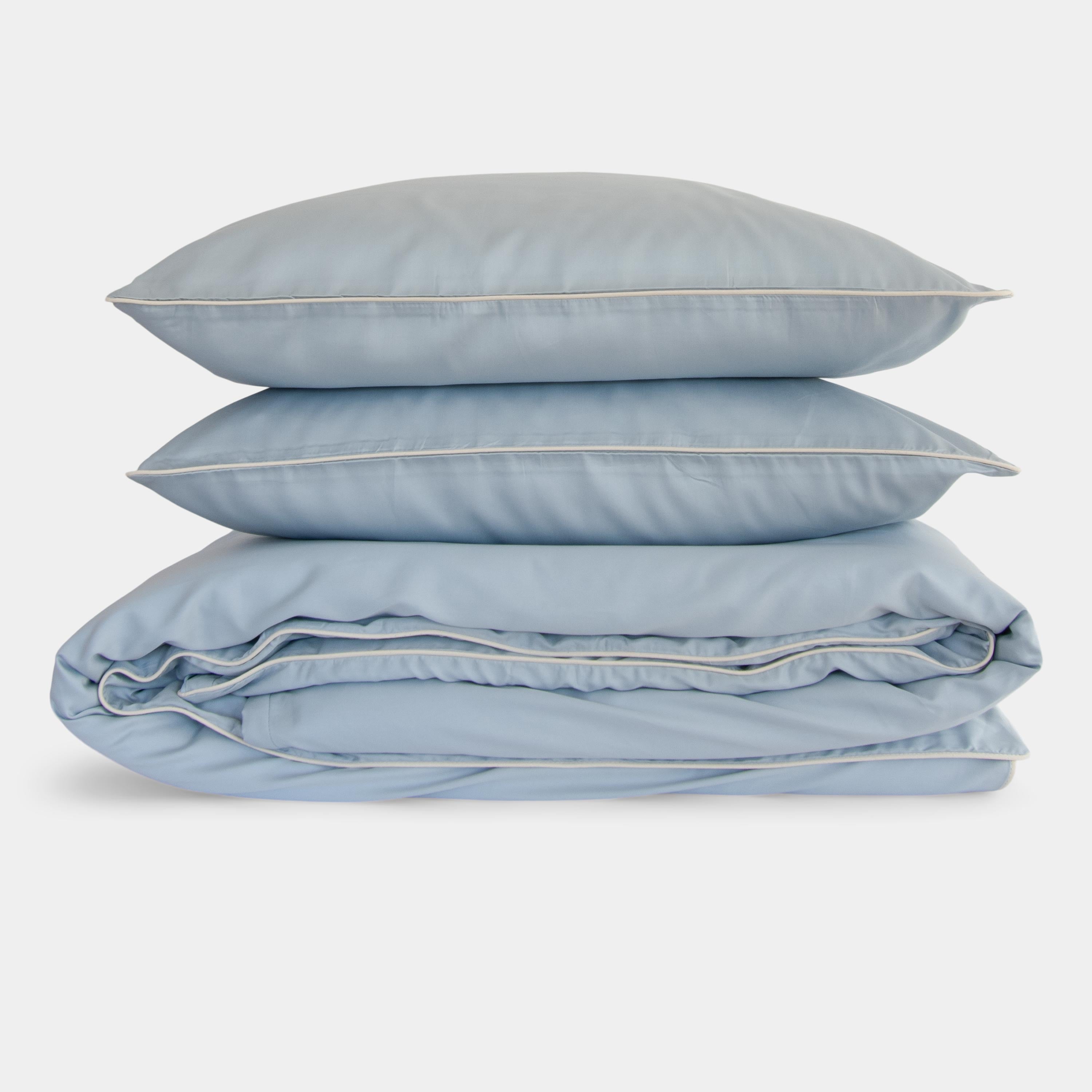Cotton sateen Bedding set- Blue fog