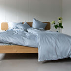 Cotton sateen Bedding set- Blue fog