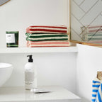 Stripe Hand towel - Aqua blue