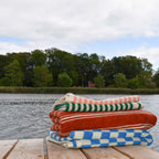 Stripe Hand towel - Aqua blue