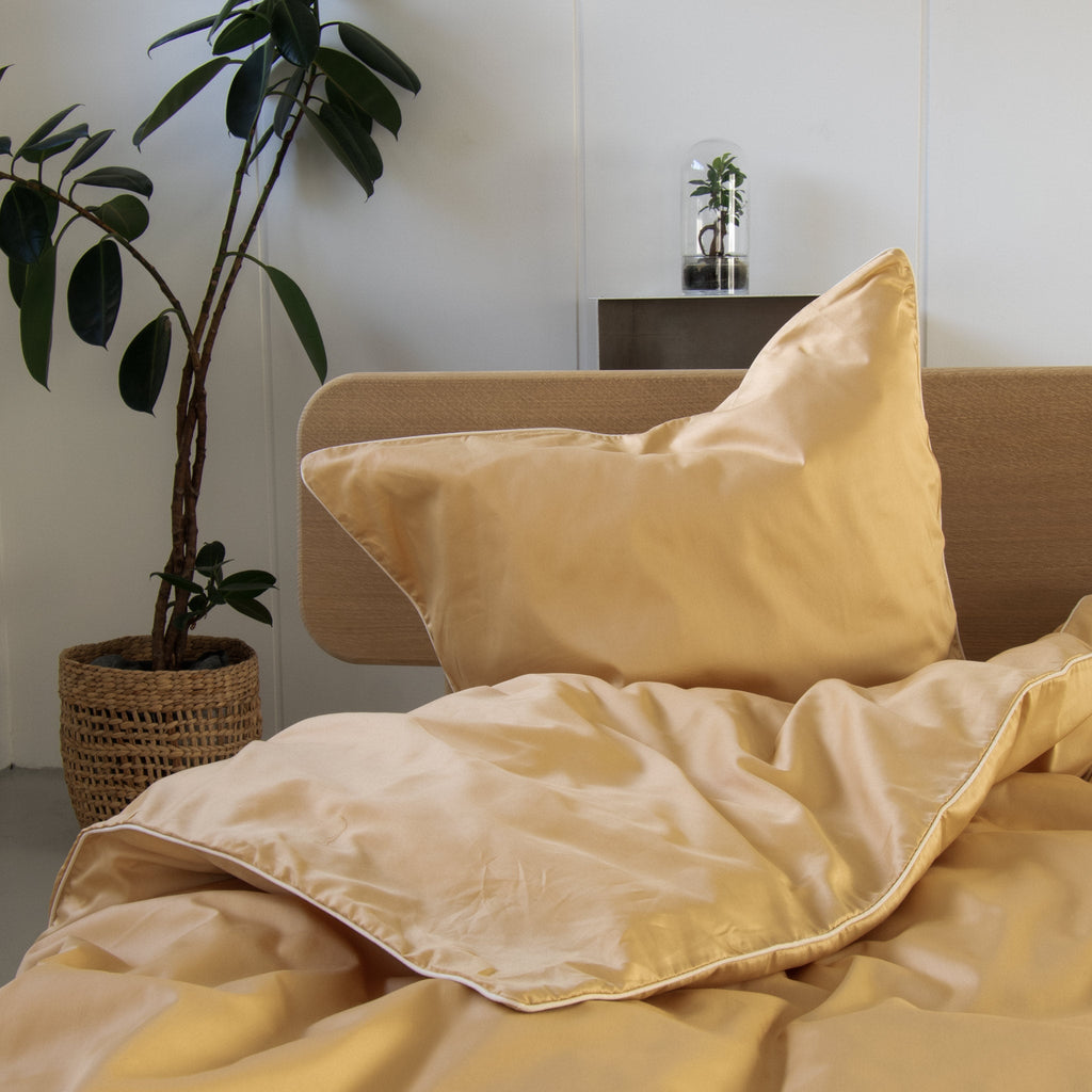 Cotton sateen Bedding set- Khaki