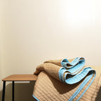 Cotton sateen bedspread - Pale blue