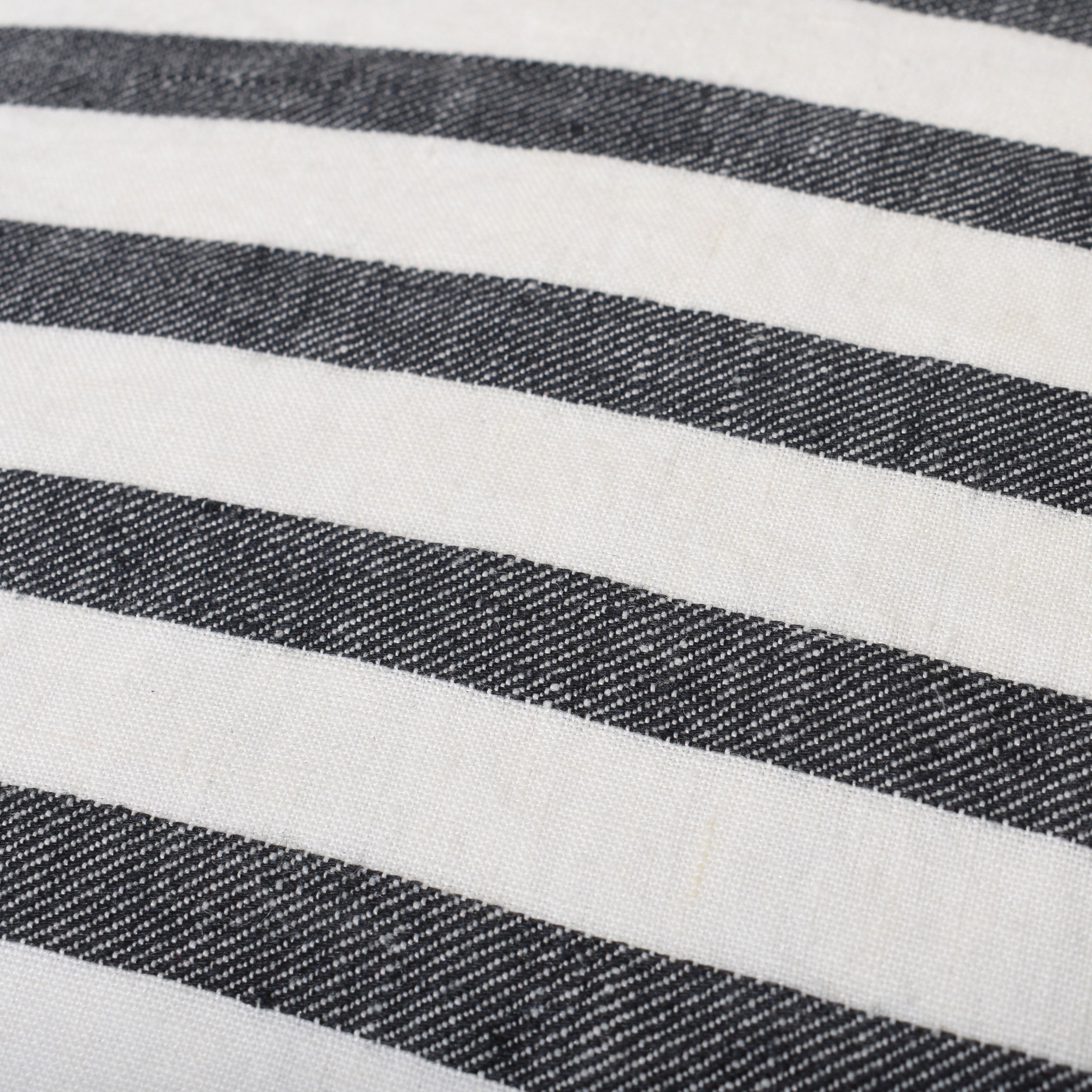 Linen pillow case - Black stripe