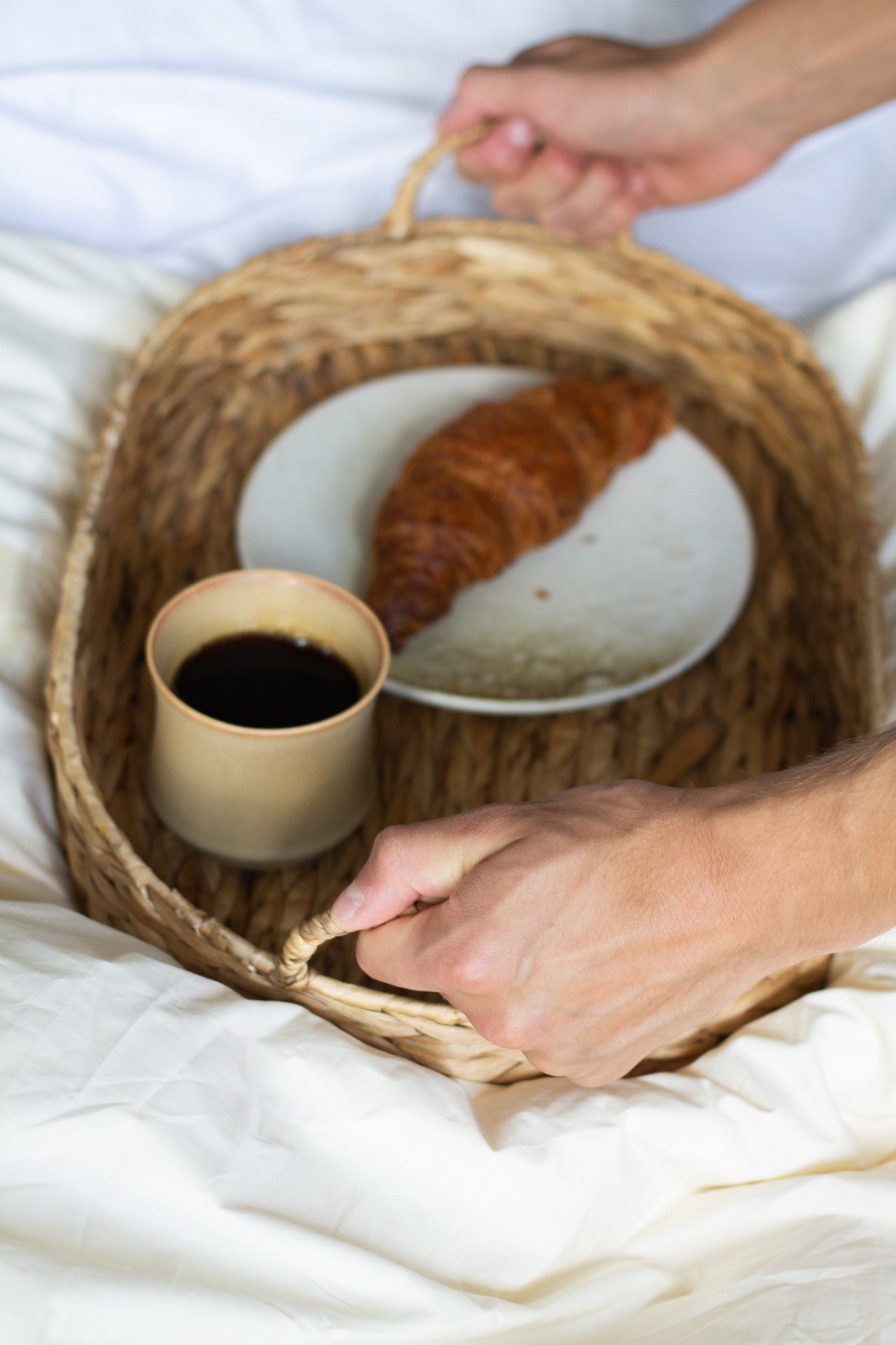 Cotton percale undersheet - Cream