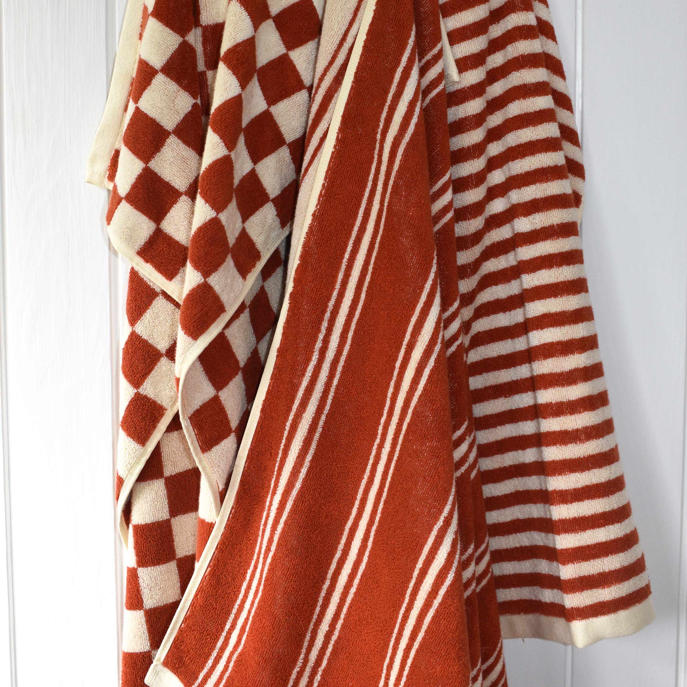 Stripe Hand towel - Cinnamon