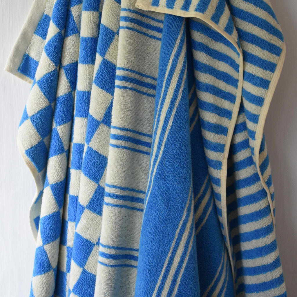 Stripe Hand towel - Aqua blue