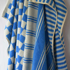 Stripe Hand towel - Aqua blue